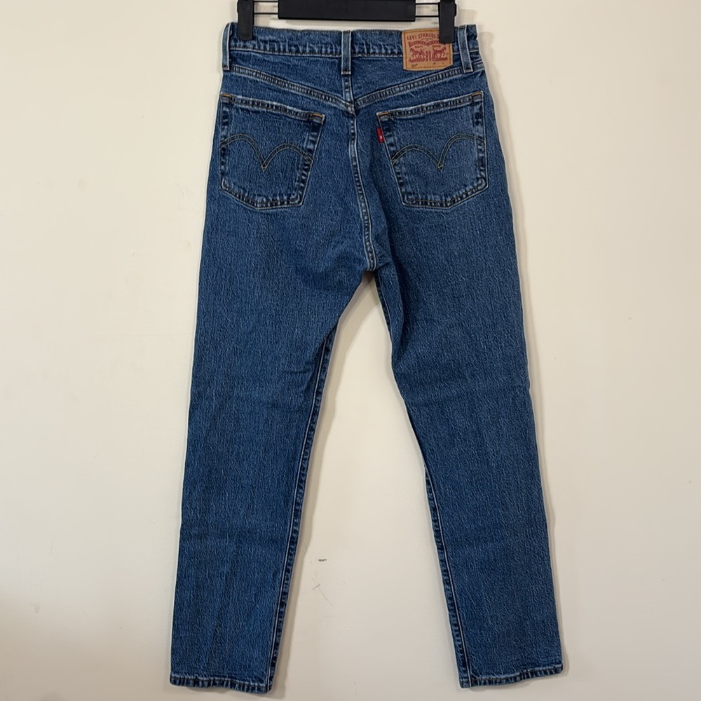 Levi’s 501 Original Fit Jeans Dark Wash Denim Jeans Size 27 - Picture 7 of 12